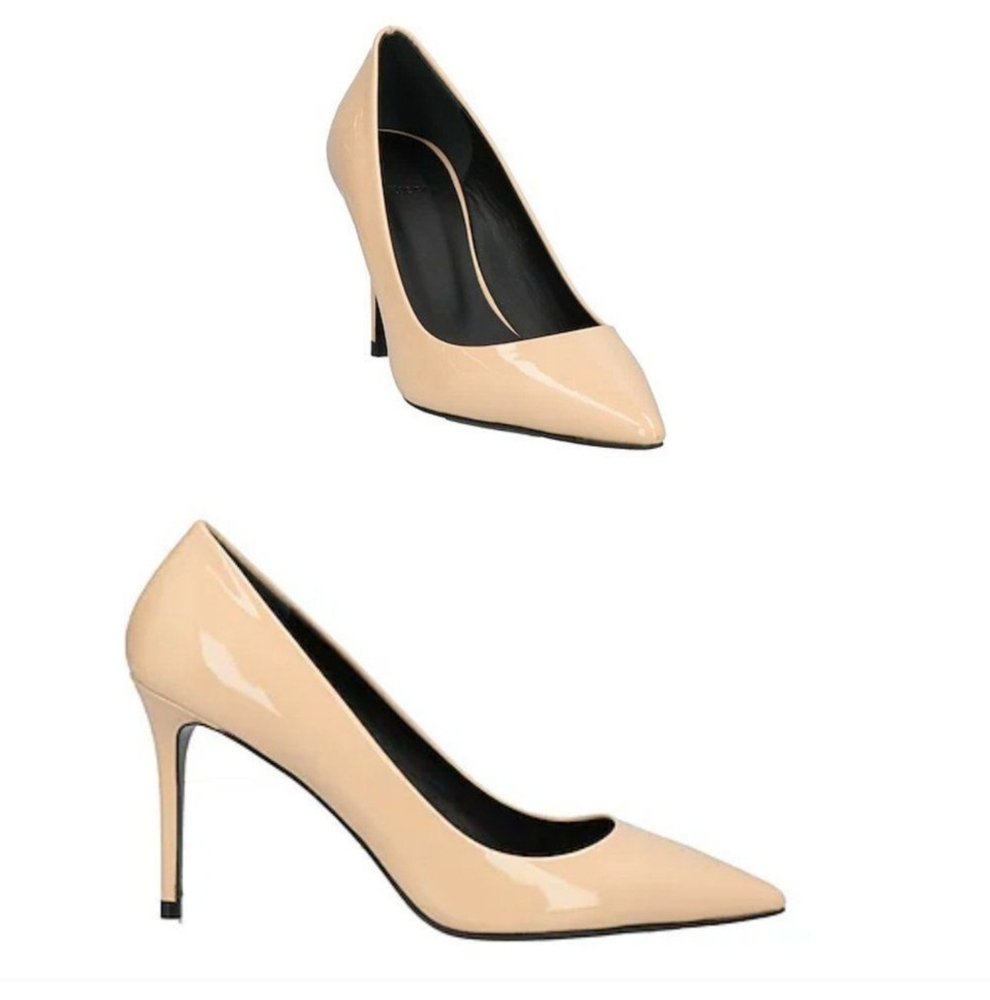 Theory Women's Patent City 55 Classic Pointy Laisie Pumps 39.5 NIB